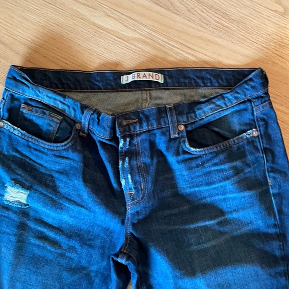 J brand light distressed Aidan boyfriend fit jeans - Picture 2 of 7